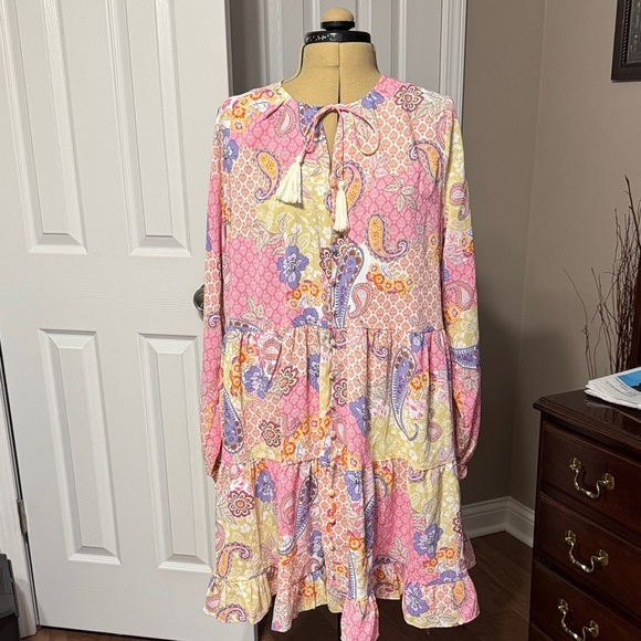 grace+karma Dresses & Skirts - Floral Pink and Purple Dress